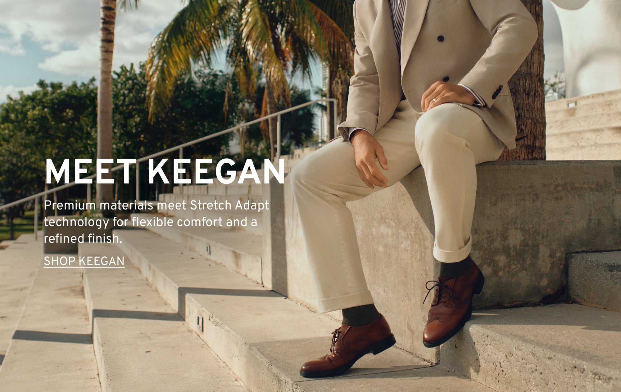 Editorial banner featuring Keegan Oxfords