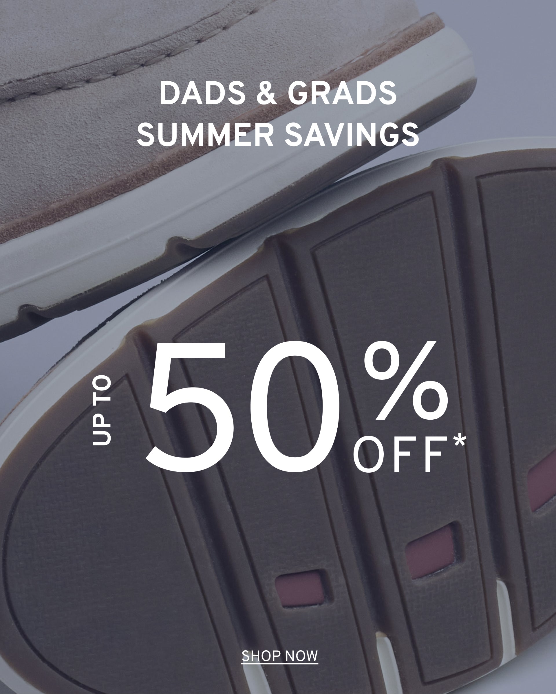 Promotional banner featuring up to 50% off