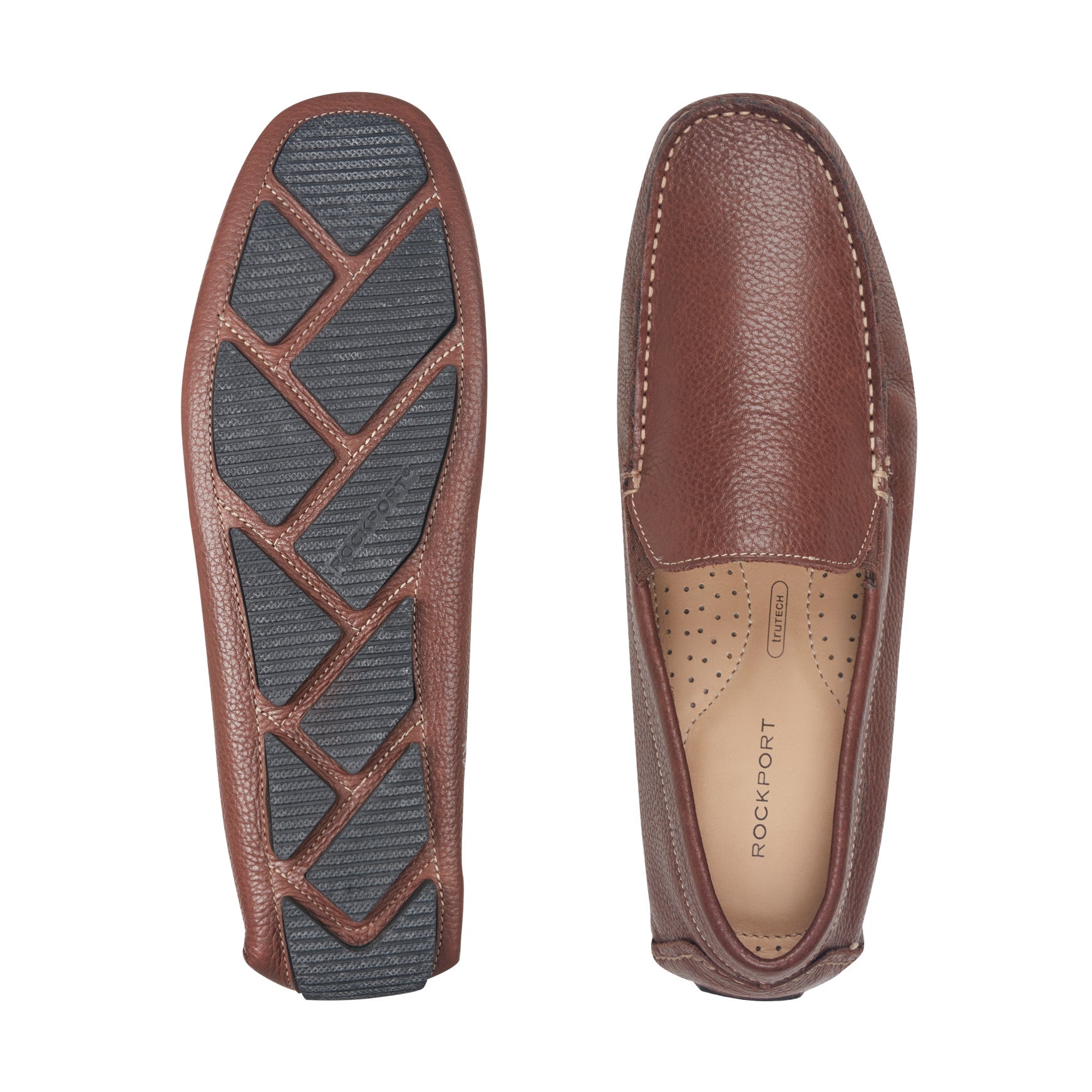 Men's Rhyder Venetian Loafers - Mahogany Leather | Rockport