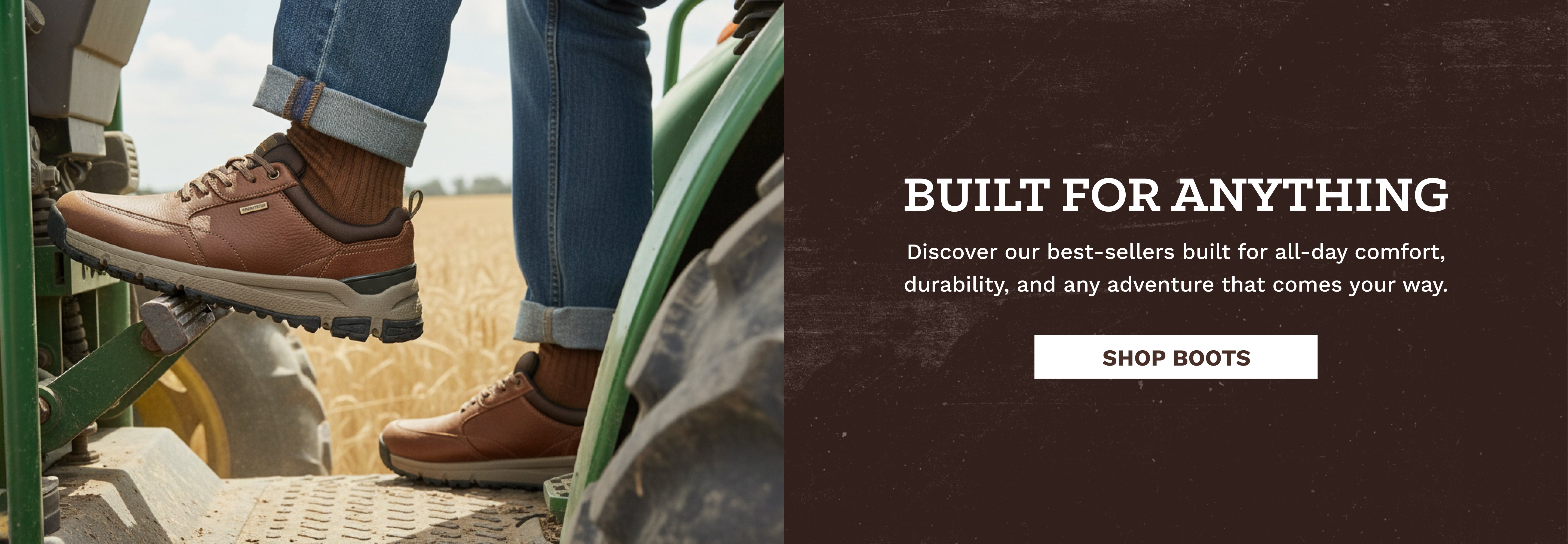 Editorial banner featuring Dunham Boots
