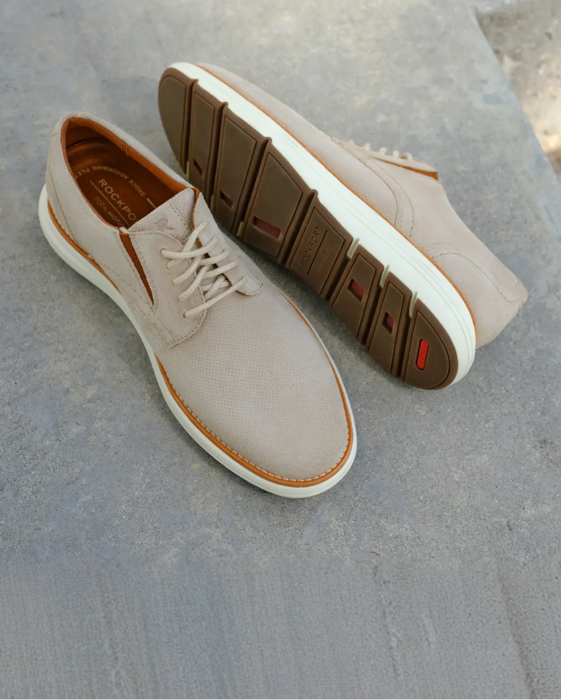 Editorial banner featuring Men's Total Motion Cadman Casual Lace-up Oxford Sneakers