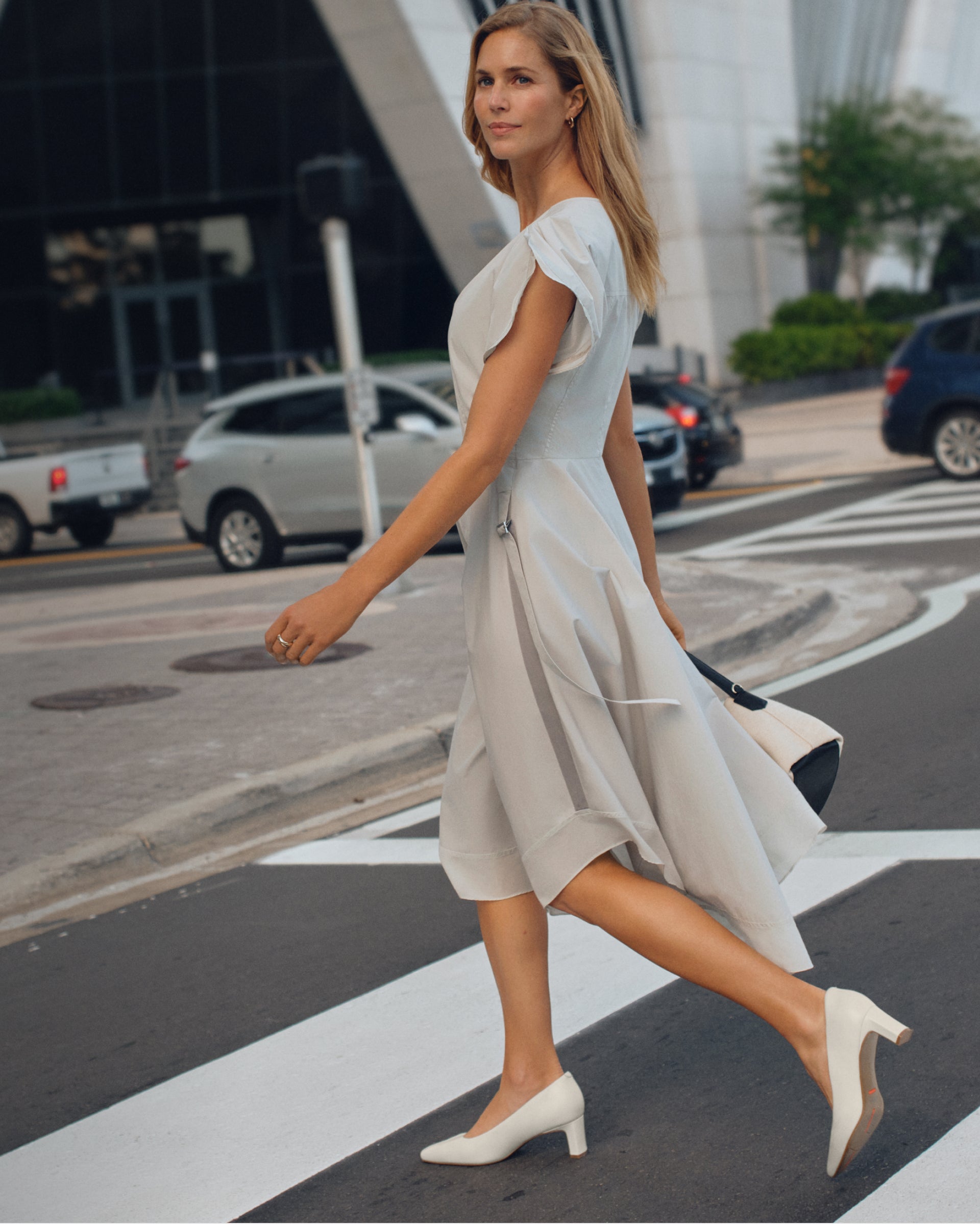 Editorial banner featuring women's office collection style