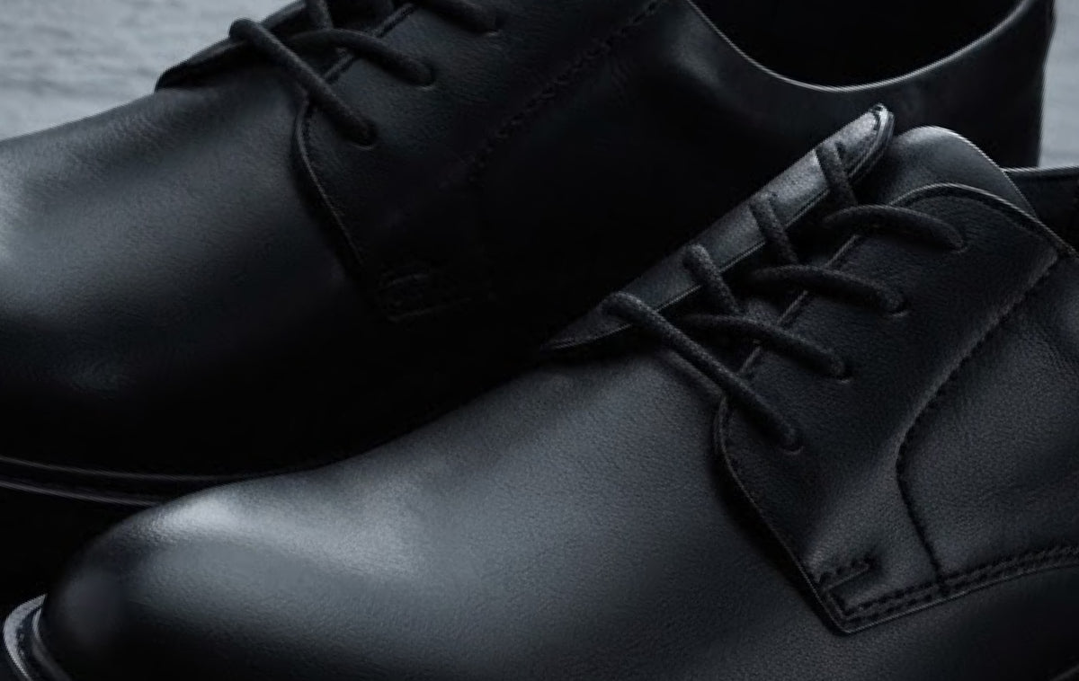 Editorial banner featuring Men's Max Oxfords
