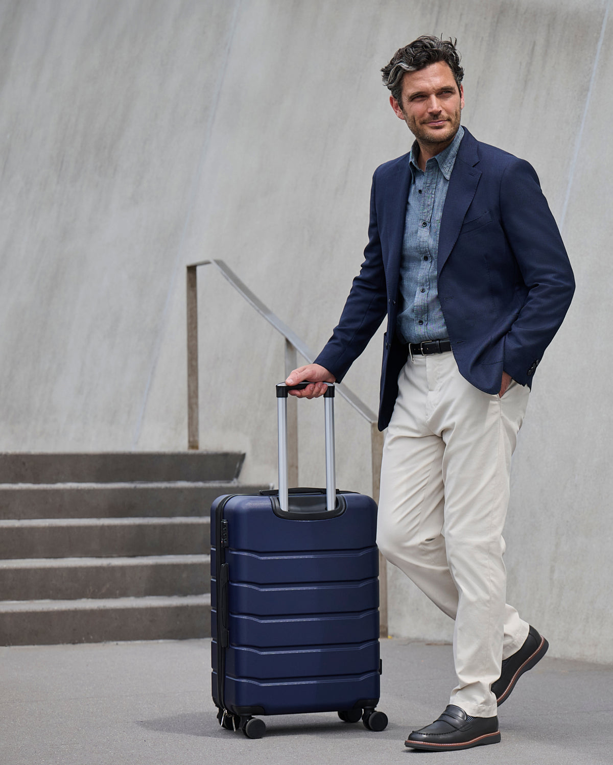 Editorial banner featuring Men's Ledger Penny Loafers
