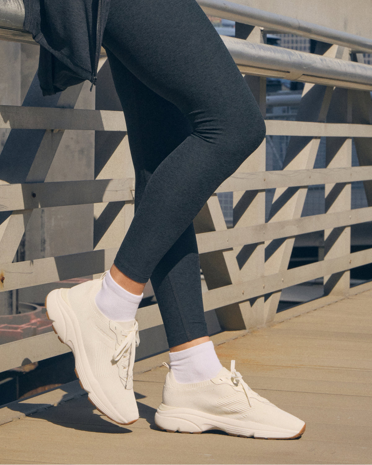 Editorial banner featuring Women's Delfina Lace-up Casual Sneakers