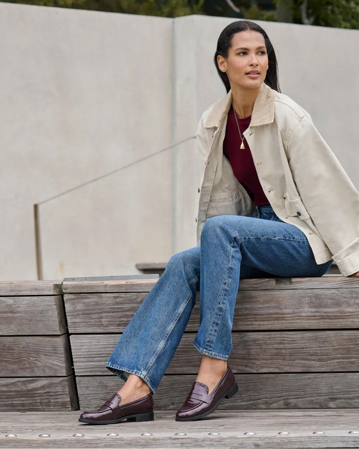 Editorial banner featuring Women's Vianna Penny Loafers