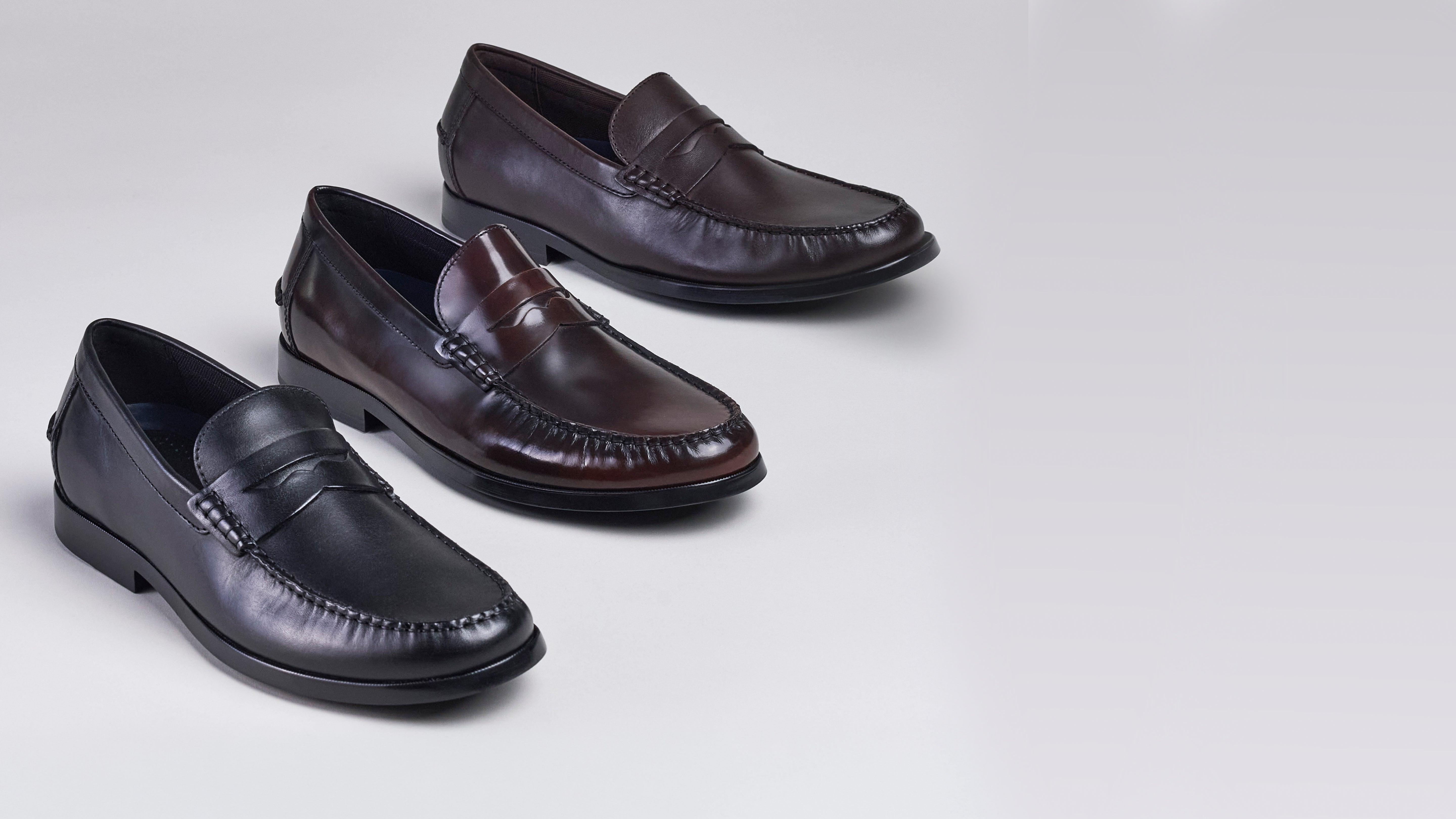 Editorial banner featuring Men's Dress shoes