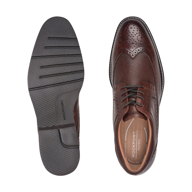men's fallo dress lace-up almond toe oxfords Men's Fallo Dress Lace-up Almond Toe Oxfords - Dark Brown Leather