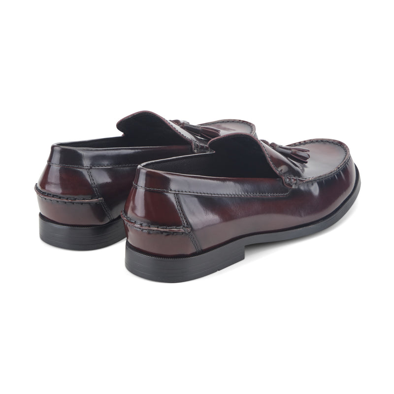 Men's Whitlaw Tassel Loafers - Dark Red Leather Men's Whitlaw Tassel Loafers - Dark Red Leather