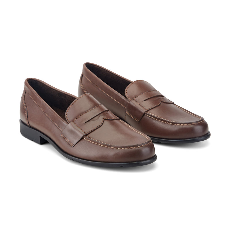 Men's Classic Penny Loafers - Dark Brown Leather | Rockport Men's Classic Penny Loafers - Dark Brown Leather | Rockport