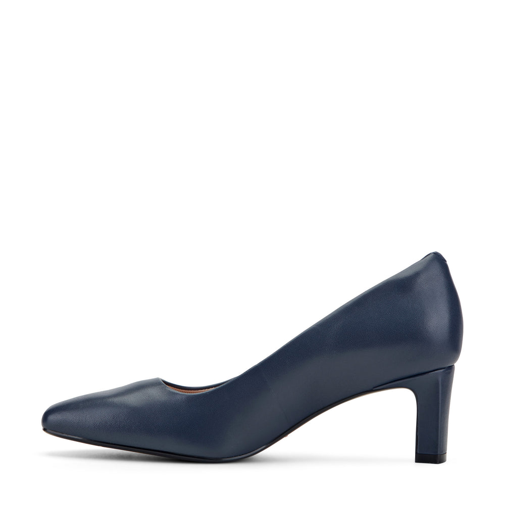 Women's Total Motion Merida Classic Dress Pumps - Dark Blue Leather ...