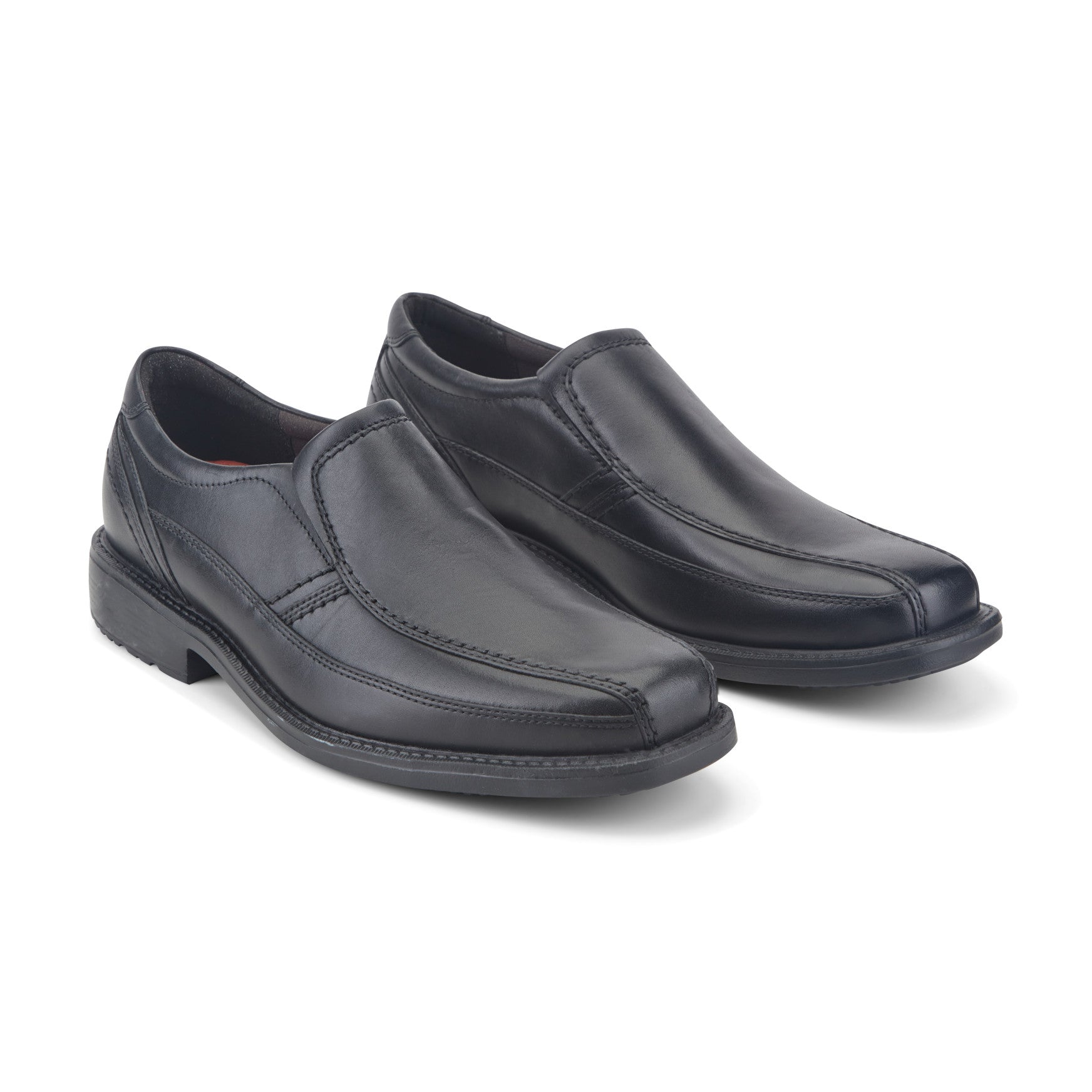 テトラポット Men's Style Leader 2 Bike Toe Slip-On - Black Leather | Rockport