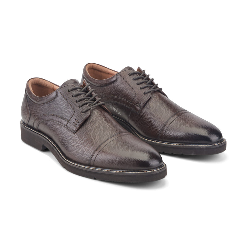 Men's Findlay Dress Lace-up Almond Toe Oxfords - Dark Brown Leather Men's Findlay Dress Lace-up Almond Toe Oxfords - Dark Brown Leather