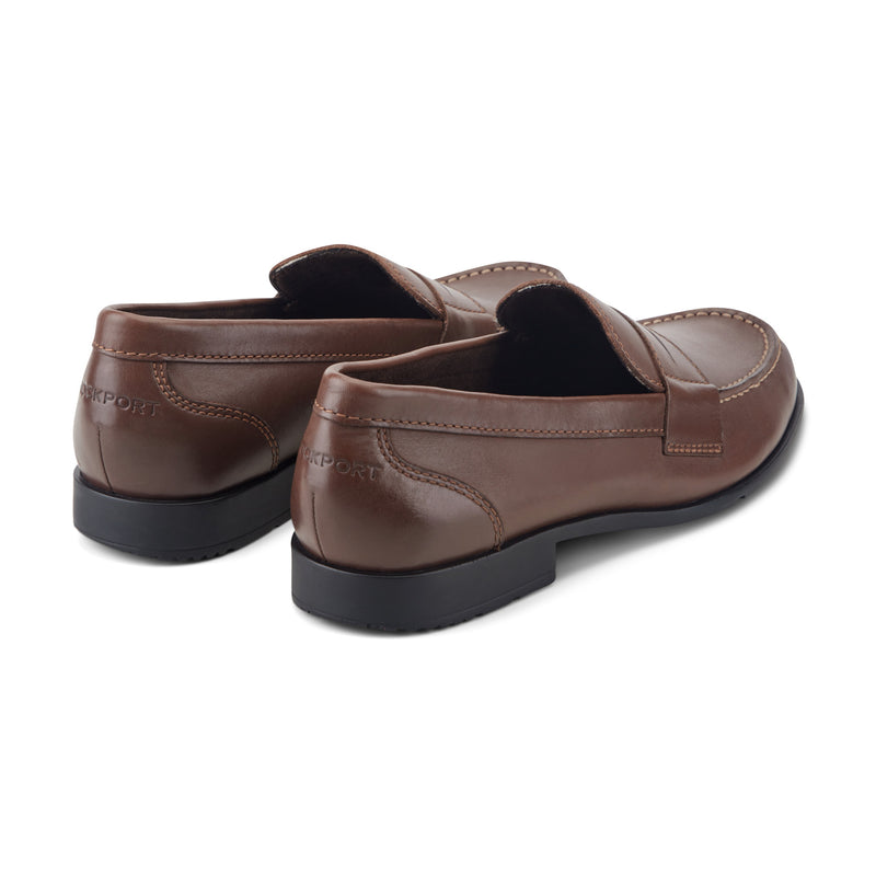 Men's Classic Penny Loafers - Dark Brown Leather