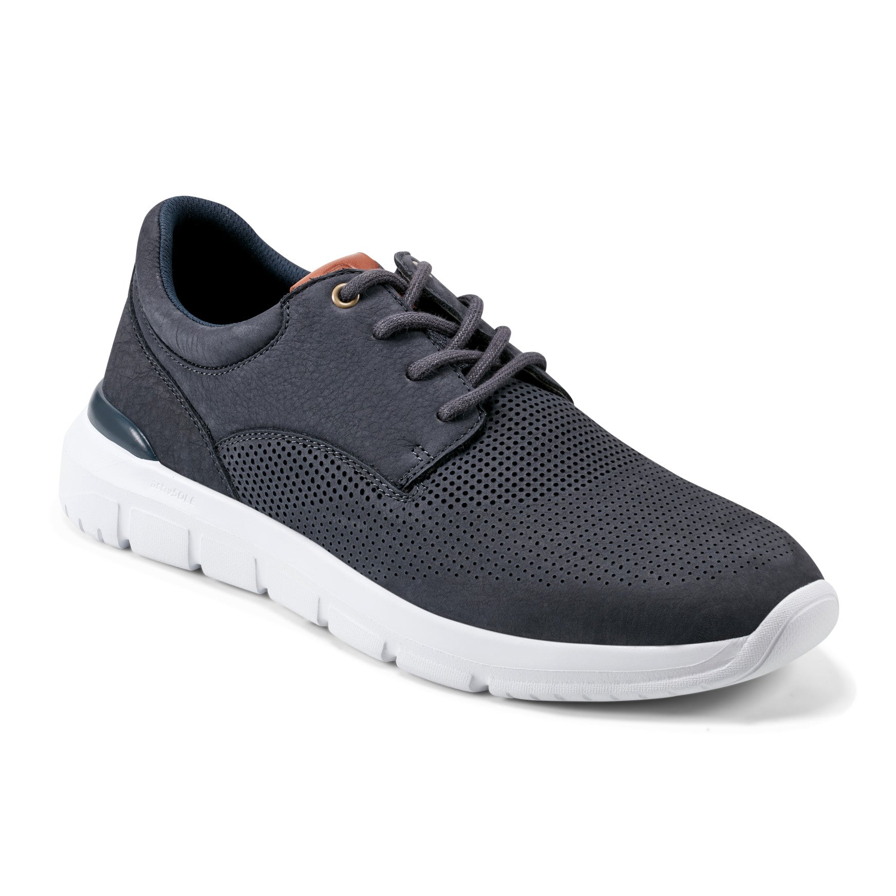 yummy ページ 23.5cm/36 Men's Jaimie Lace-up Sneakers - Dark Blue Leather | Rockport