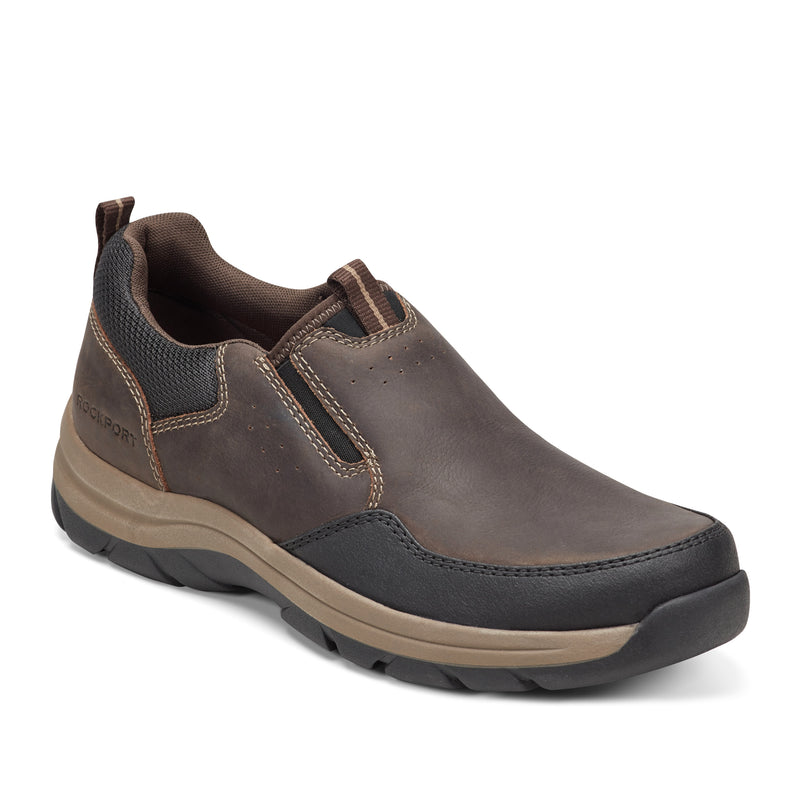 Men's Falcon Slip-on Shoes - Dark Brown | Rockport Men's Falcon Slip-on Shoes - Dark Brown | Rockport
