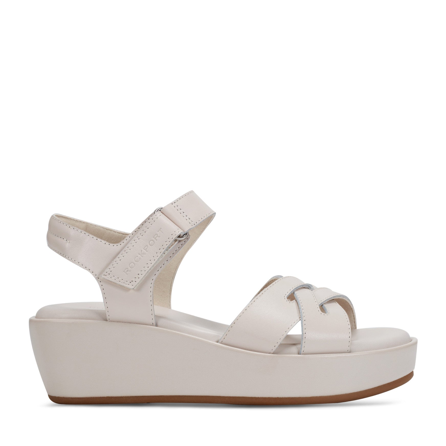 Women's Amira Strappy Open Toe Casual Wedge Sandals - Ivory | Rockport