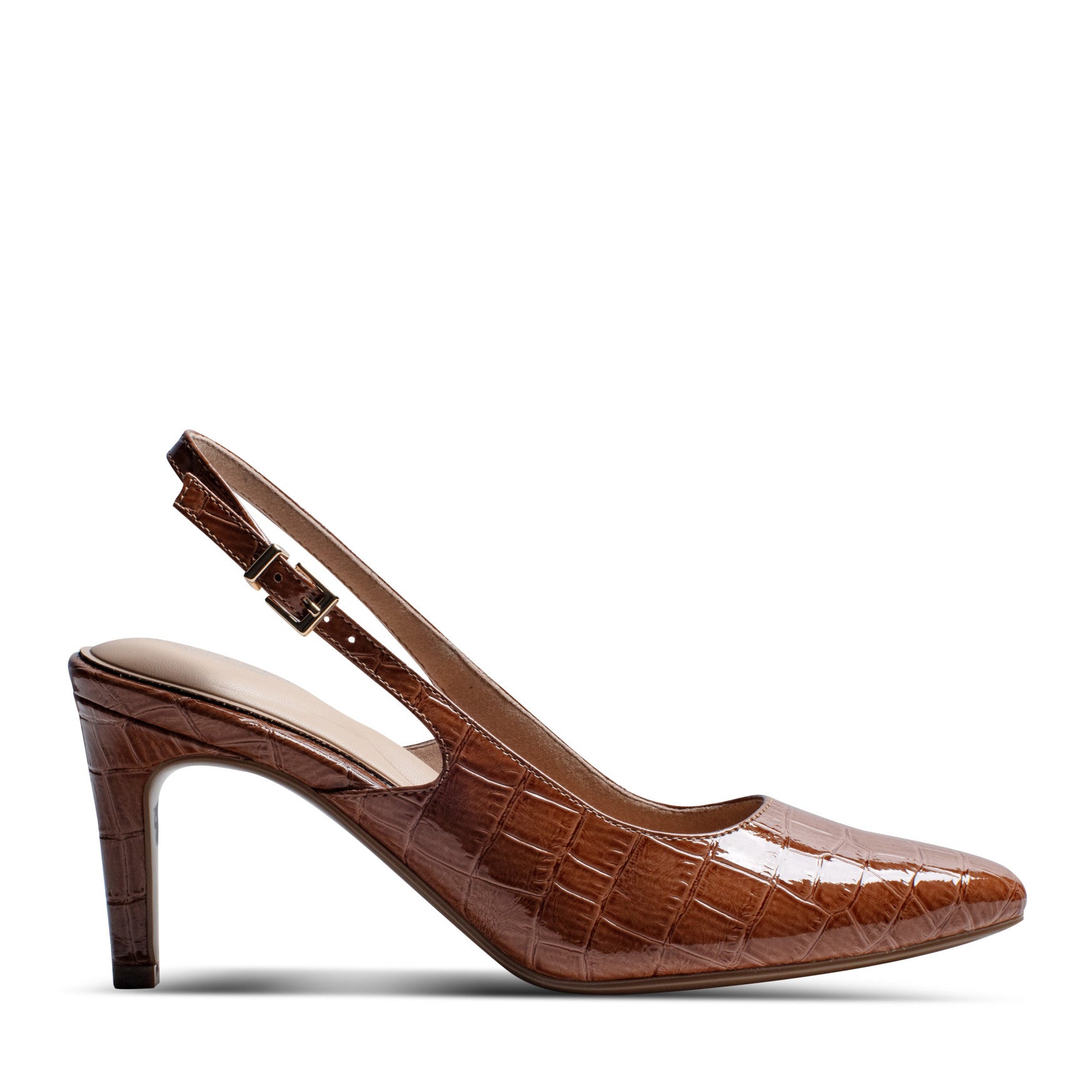 Women's Jolie Total Motion Dress Pumps - Medium Natural Croco Patent ...
