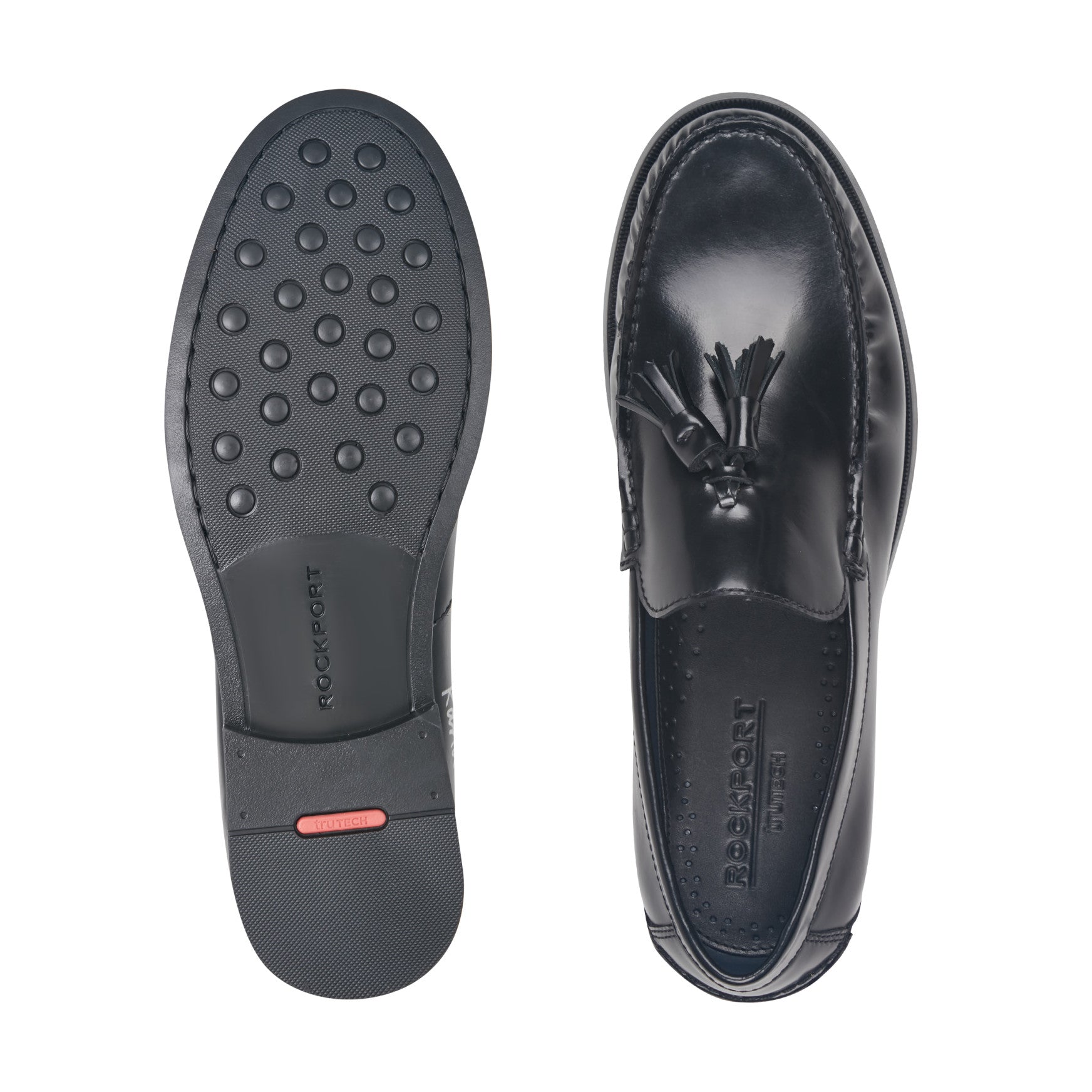 Men's Whitlaw Tassel Loafers - Black Leather | Rockport