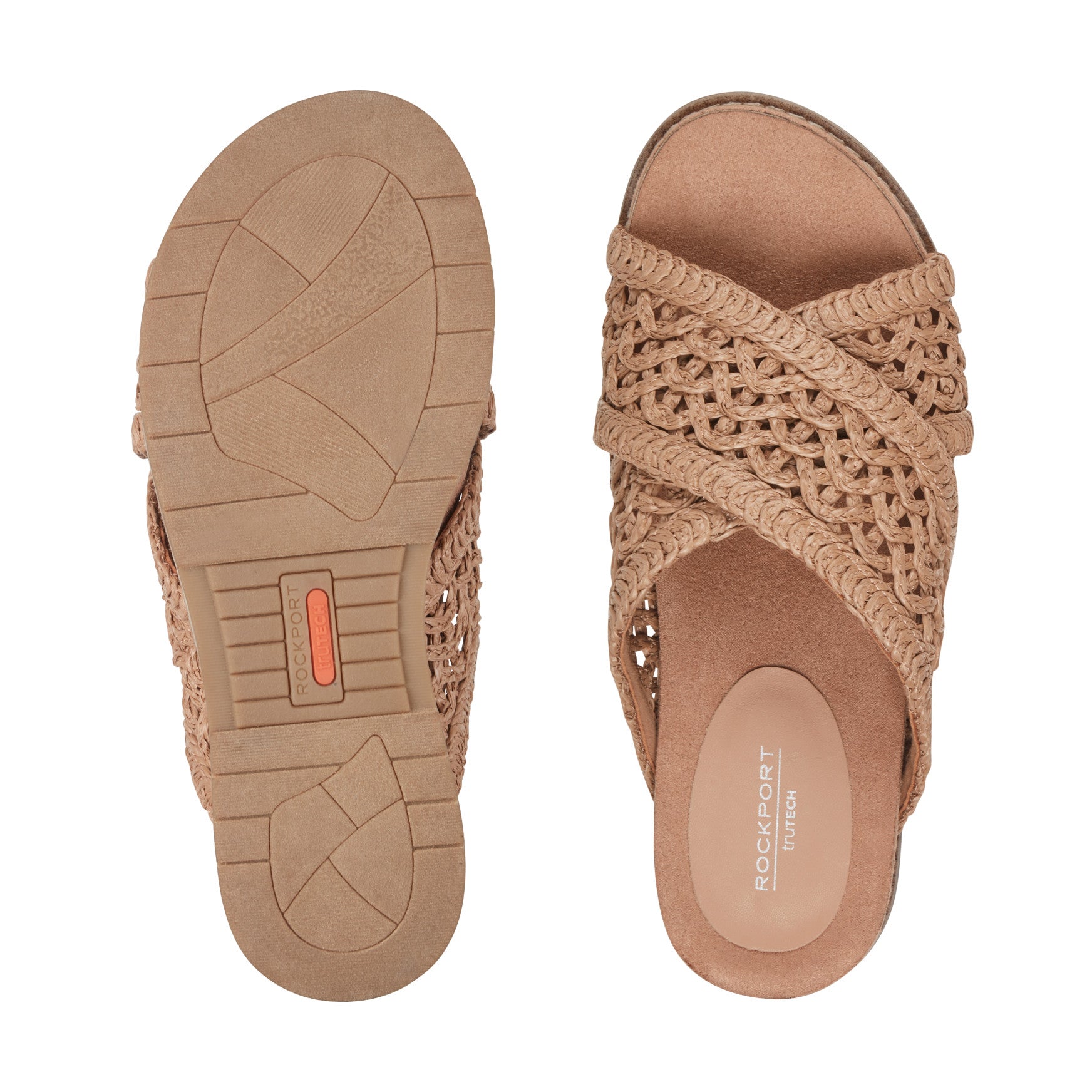 Women's Zora Open Toe Slip-on Flat Casual Sandals - Medium Natural