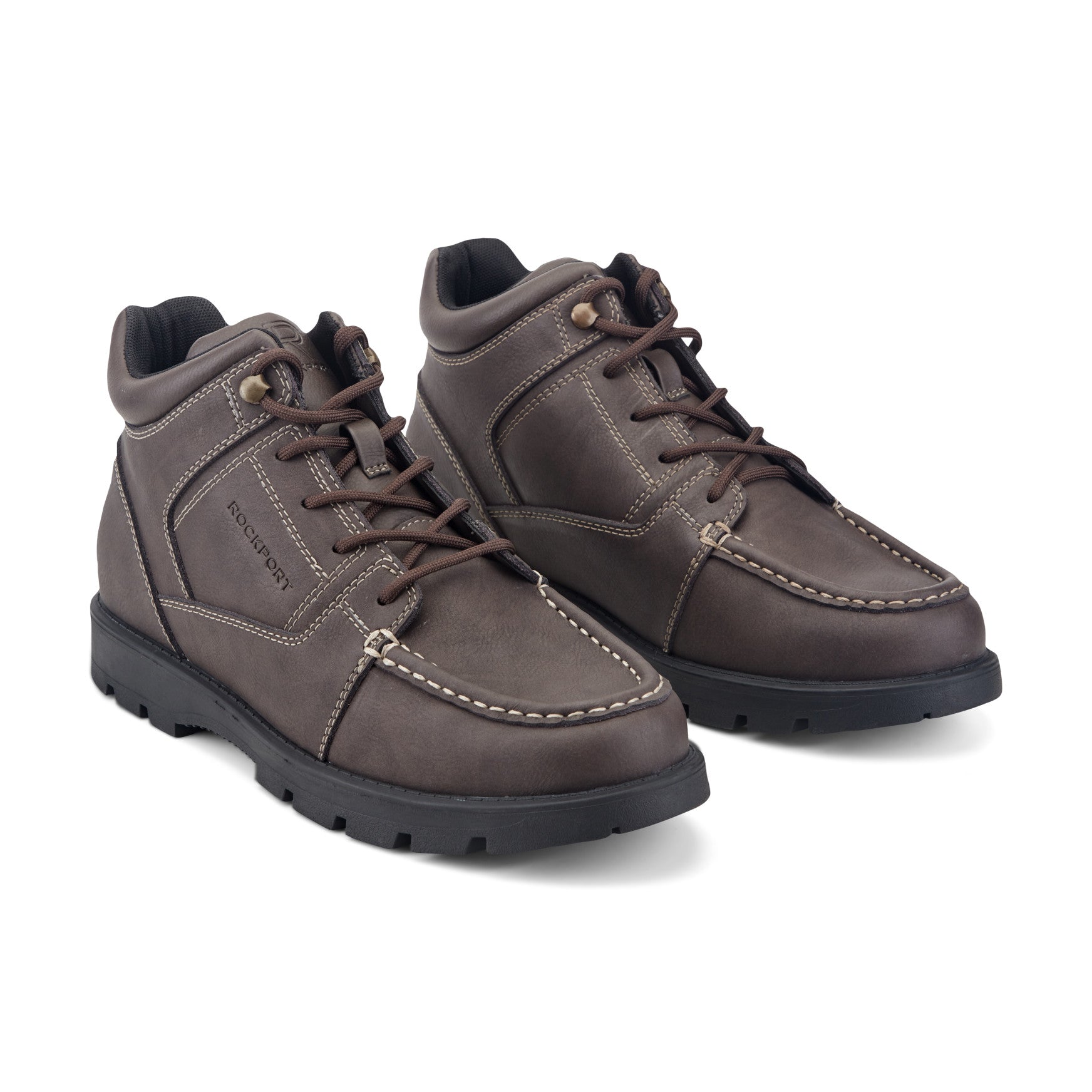Men's Umber Waterproof Casual Moc Toe Trail Boots - Dark Brown