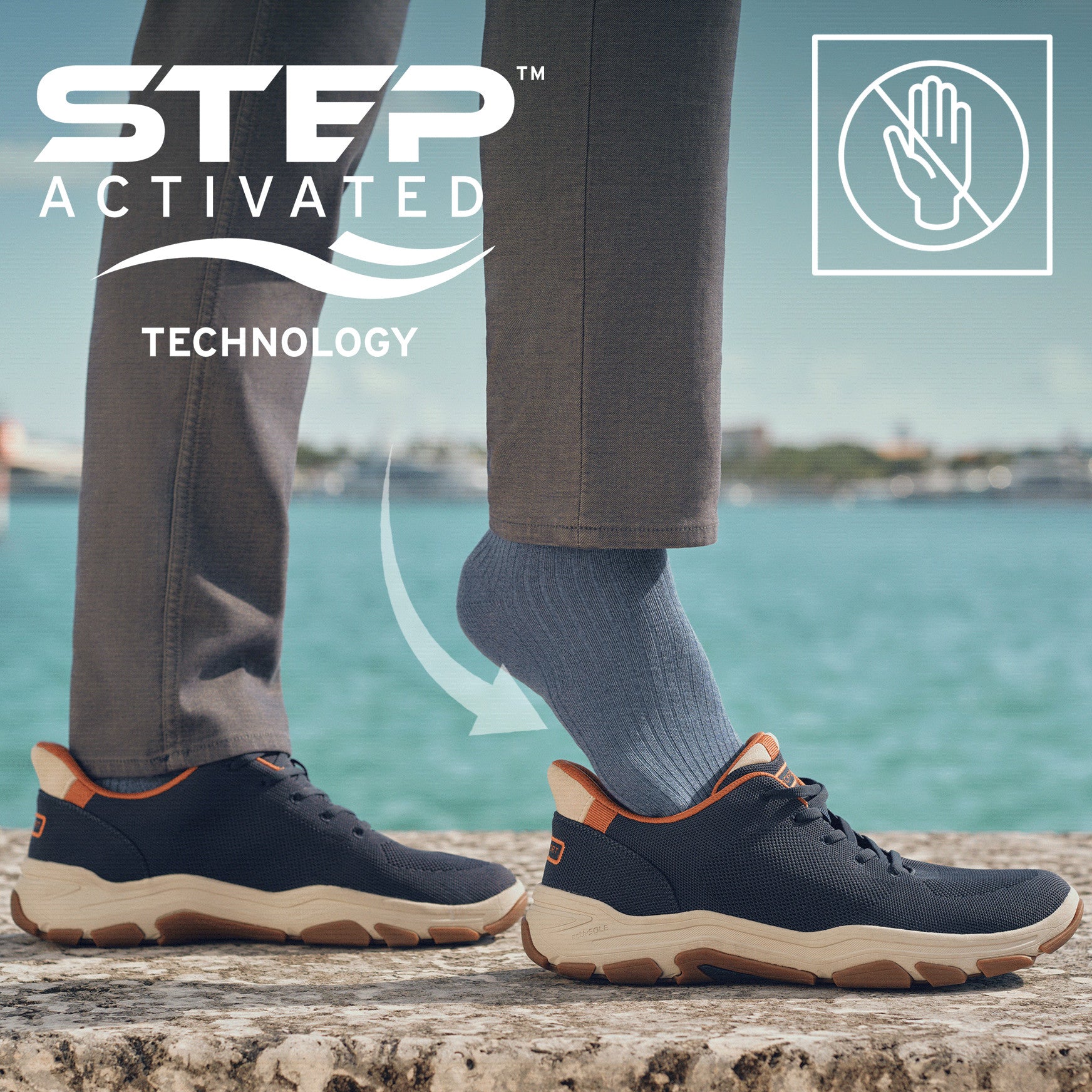 Men's Rafferty Step Activated Lace-up Casual Sneakers