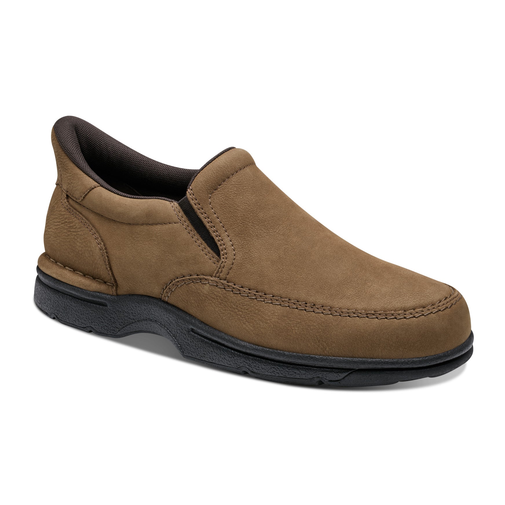 brown casual dress shoes men World's Most Comfortable Chestnut Shoe Men's Ellworth Step Activated Slip-on