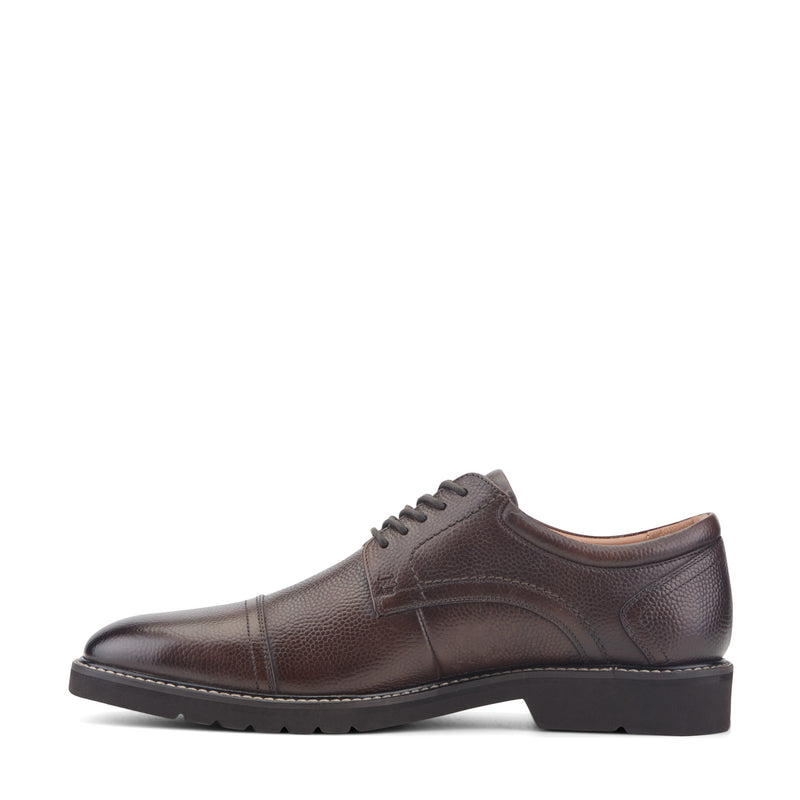 Men's Findlay Dress Lace-up Almond Toe Oxfords - Dark Brown Leather | Rockport Men's Findlay Dress Lace-up Almond Toe Oxfords - Dark Brown Leather | Rockport