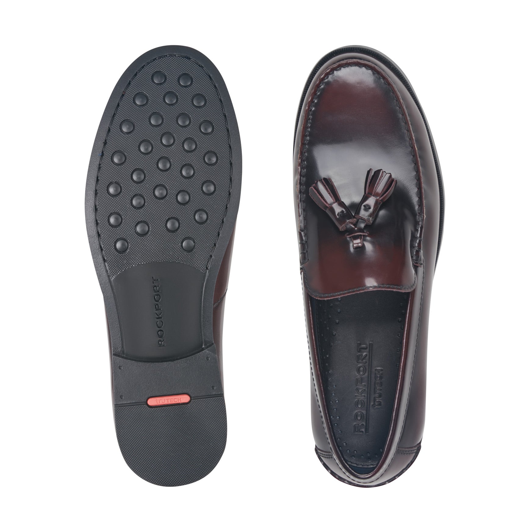 Men's Whitlaw Tassel Loafers - Dark Red Leather | Rockport