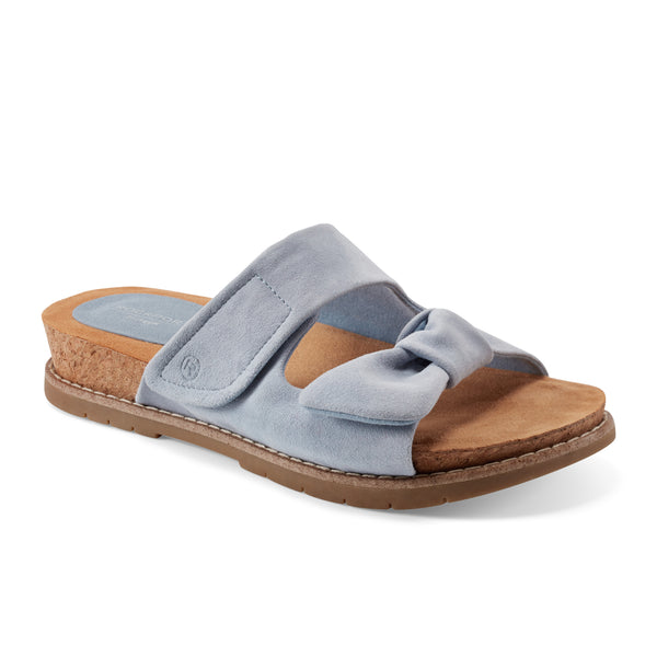 Women's Zova Slip-on Open Toe Flat Casual Sandals - Blue | Rockport