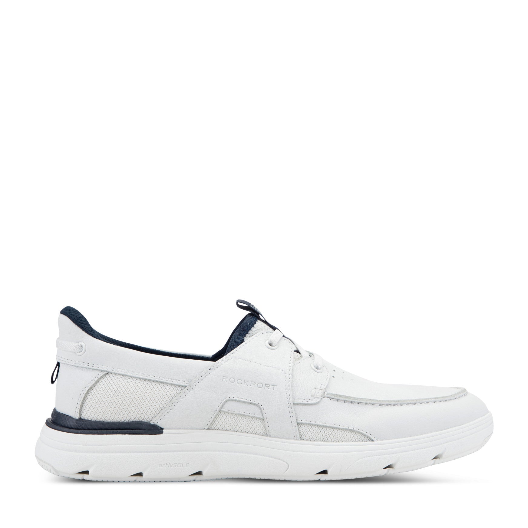 Men's Seadon Step Activated Sneakers - White Leather | Rockport