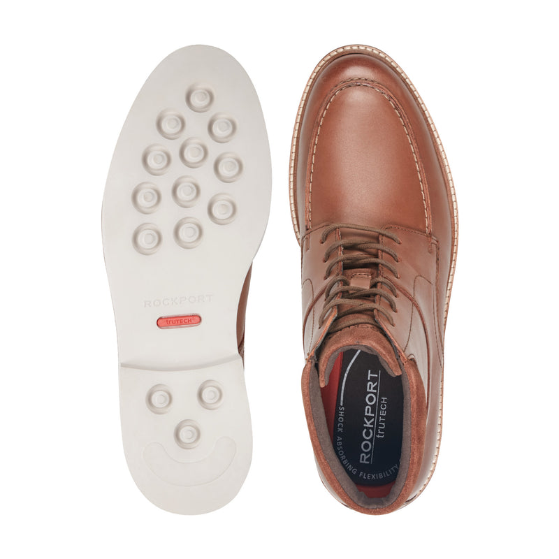 Men's Macklin Moc Toe Lace-Up Leather Boots