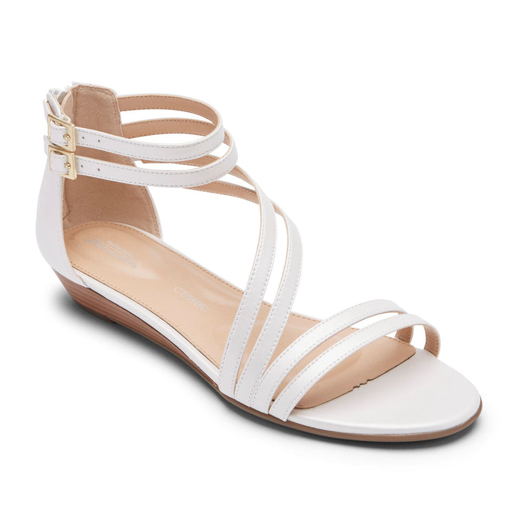 Women's Total Motion Zandra Asymmetrical Sandal (WHITE)