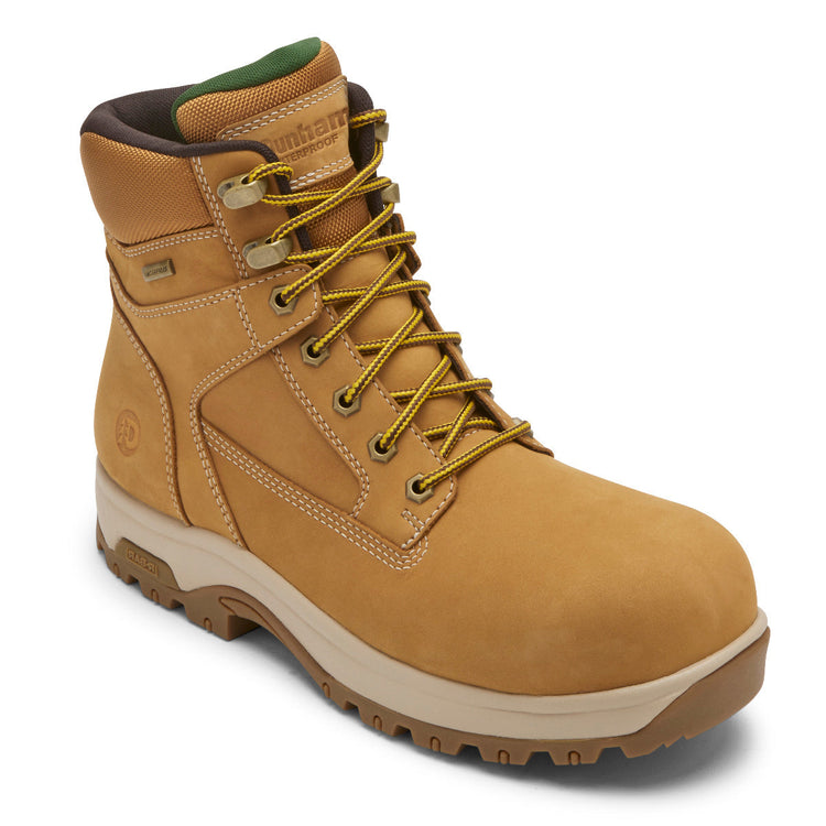 Men's 8000Works Safety Plain Toe Boot – Waterproof (WHEAT NUBUCK)