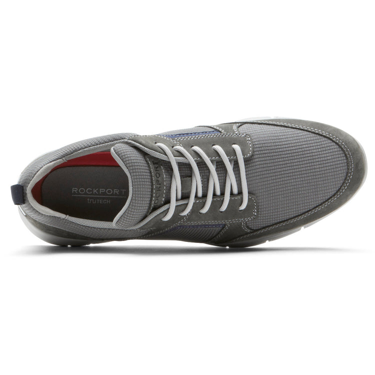 Men's Primetime Casual Mudguard Sneaker (GREY MESH/LEA)