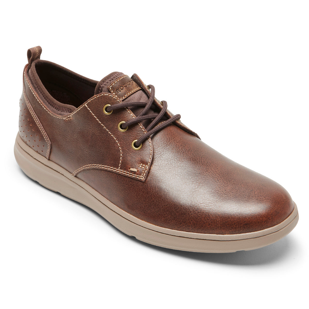 Men's Zaden Plain Toe Oxford (Sudan Brown Leather)