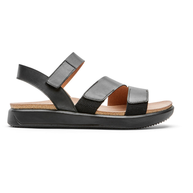Women’s Kells Bay 3-Strap Sandal (BLACK)