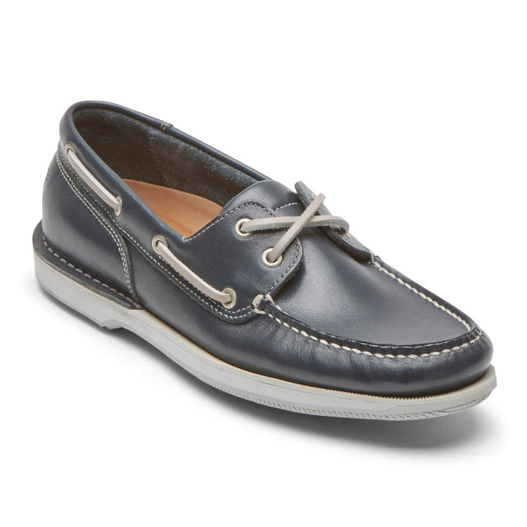 Men's Perth Boat Shoe (Navy Leather) (NAVY LEATHER)