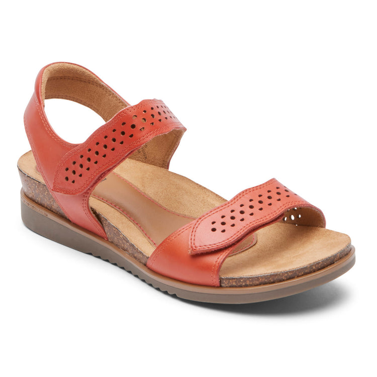 Women’s May Strappy Sandal (Orange-Red)