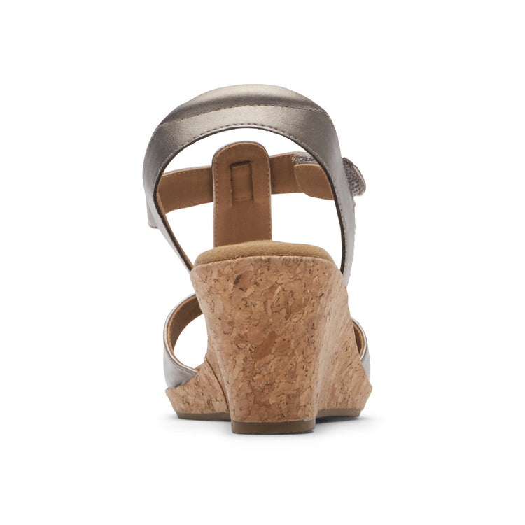 Women’s Blanca T-Strap Sandal (Taupe Metallic)