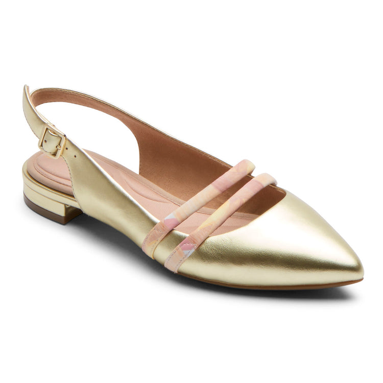 Women’s Oh Joy! | Rockport Total Motion Adelyn Strappy Slingback (Gold/Pink)